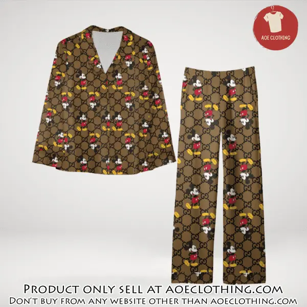 Trending luxury gc satin pajama set pjs1067 aoe2603911